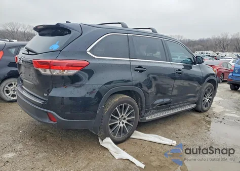 2018 Toyota Highlander Se from USA, damaged, VIN 5TDKZRFH0JS548451